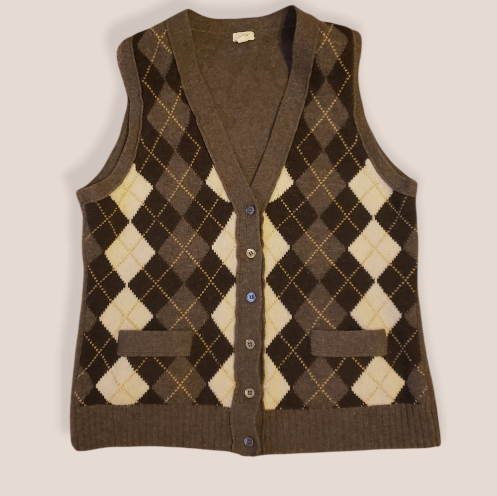 J.Crew, Medium, Argyle Sweater Vest